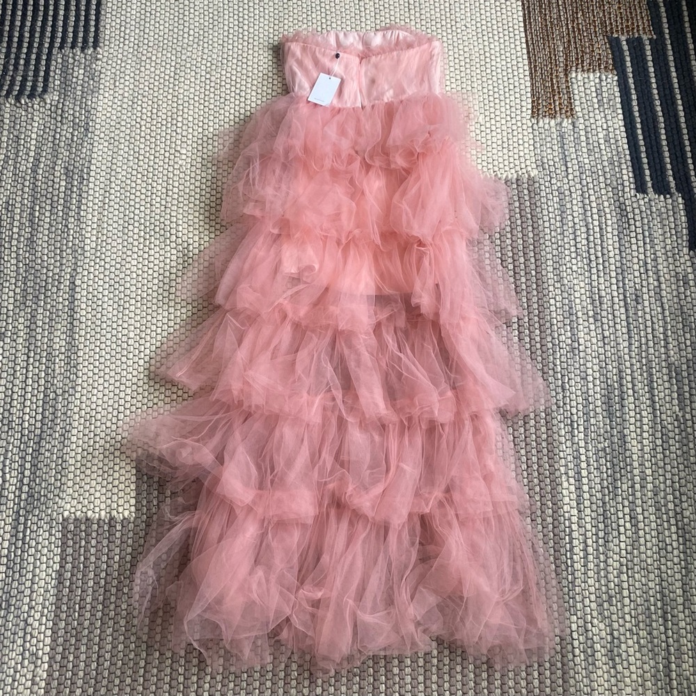 NWT Lovers and Friends Long Bobbit Gown in Blush Pink Size Small - Picture 7 of 12